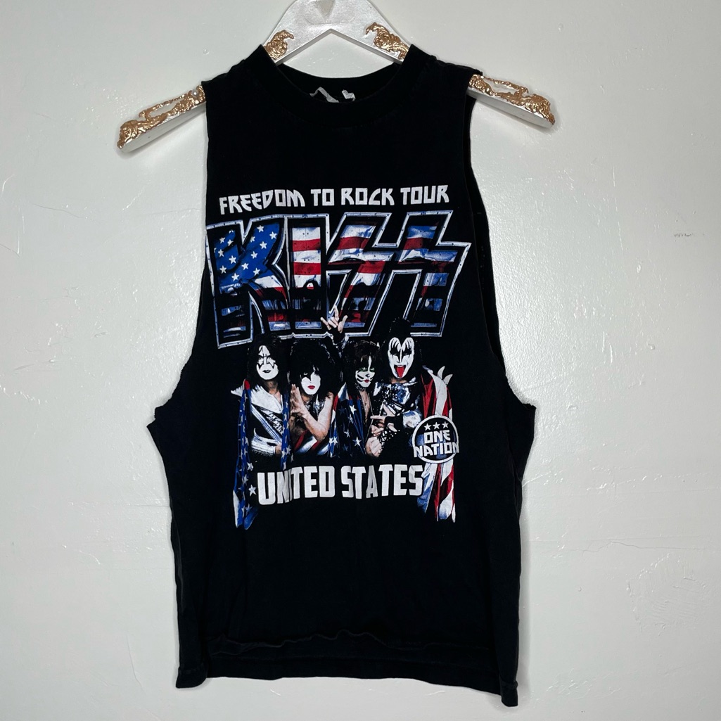 Kiss Freedom To Rock 2016 Tour Concert Merch Usa Patriotic Tank Top M